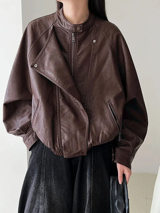 motorcycle leather coat