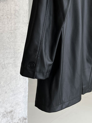 mid-length leather coat