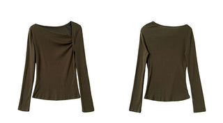 pleated bottoming shirt