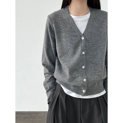V-neck cardigan