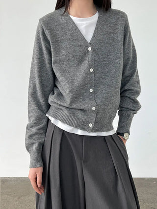 V-neck cardigan