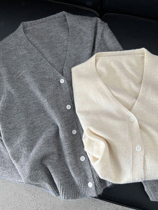 V-neck cardigan