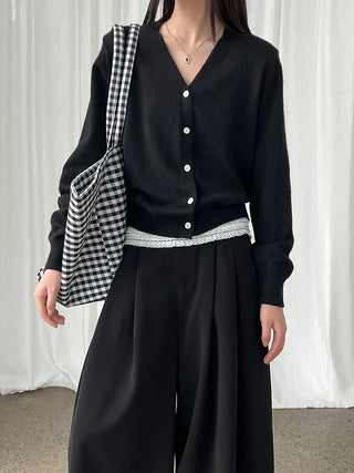 V-neck cardigan