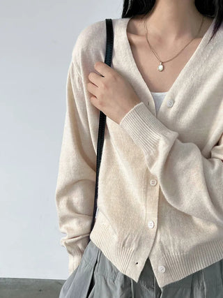V-neck cardigan