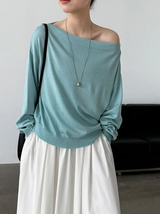 off-shoulder sweater