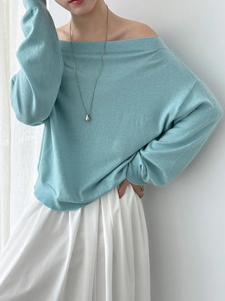off-shoulder sweater