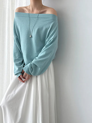 off-shoulder sweater