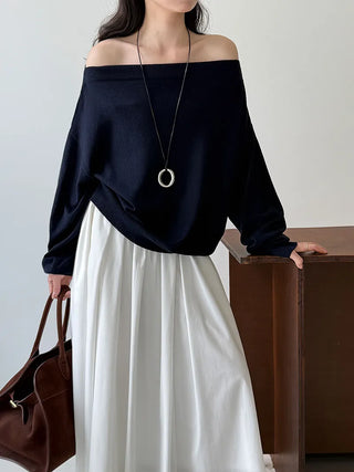 off-shoulder sweater