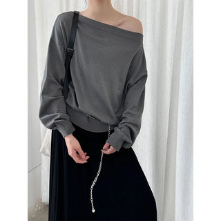 off-shoulder sweater