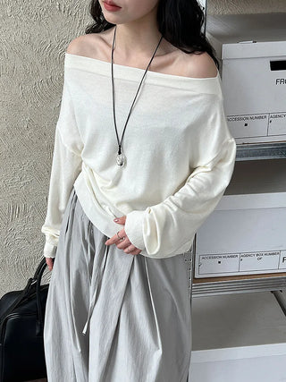 off-shoulder sweater