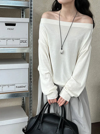 off-shoulder sweater