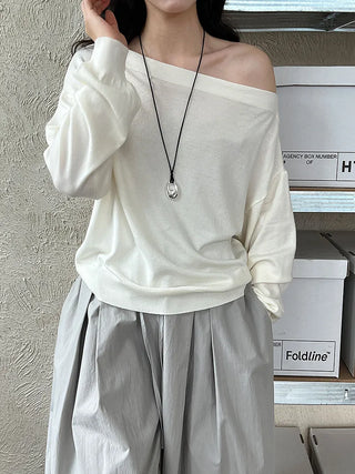 off-shoulder sweater