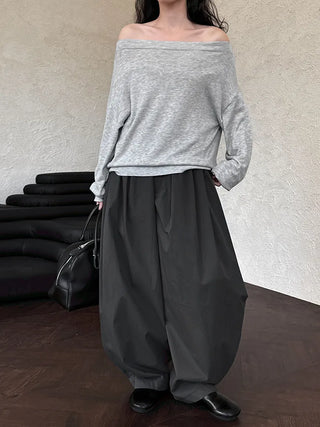 off-shoulder sweater