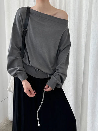 off-shoulder sweater
