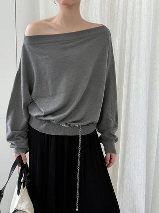off-shoulder sweater