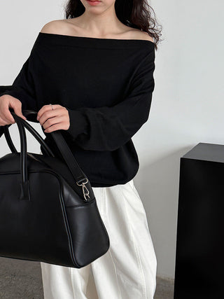off-shoulder sweater