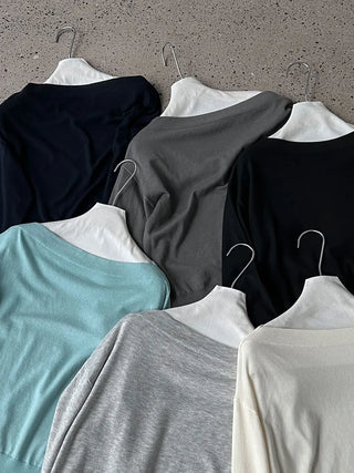 off-shoulder sweater