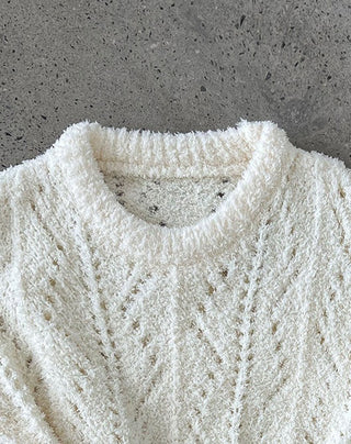 lace-up hollow sweater