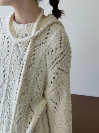 lace-up hollow sweater