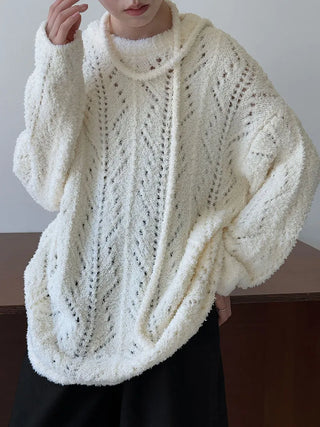 lace-up hollow sweater