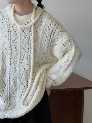 lace-up hollow sweater