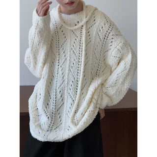lace-up hollow sweater
