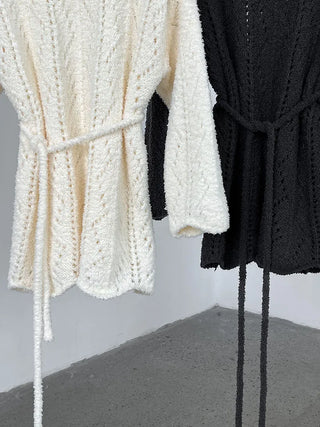 lace-up hollow sweater