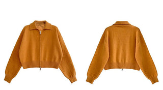double zipper cardigan