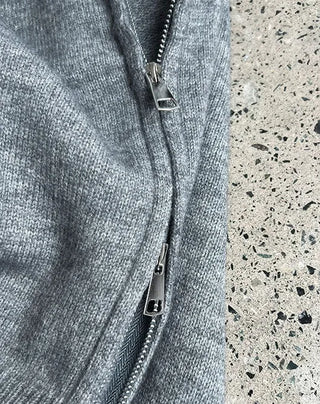 double zipper cardigan