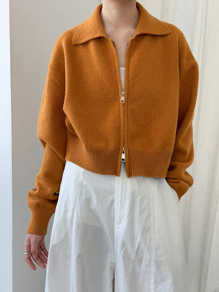 double zipper cardigan