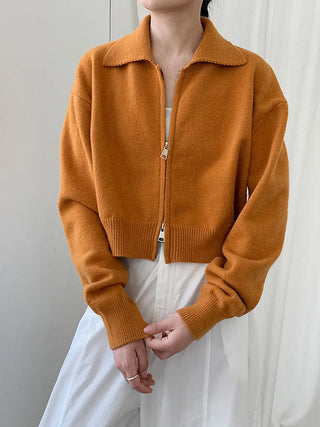 double zipper cardigan