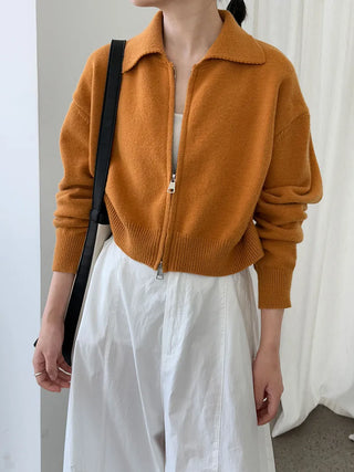 double zipper cardigan