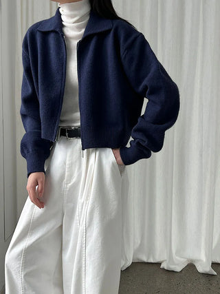 double zipper cardigan