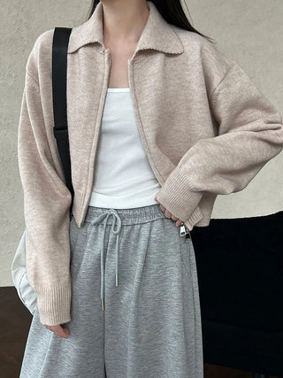 double zipper cardigan