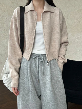 double zipper cardigan