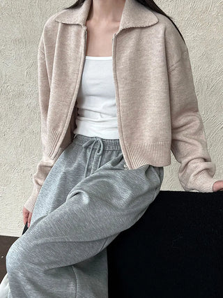 double zipper cardigan