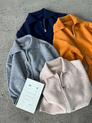double zipper cardigan