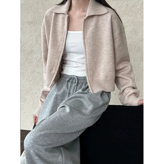 double zipper cardigan