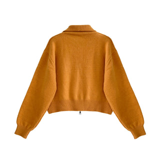 double zipper cardigan