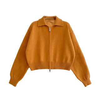 double zipper cardigan