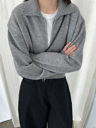 double zipper cardigan