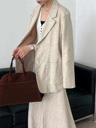 linen suit skirt