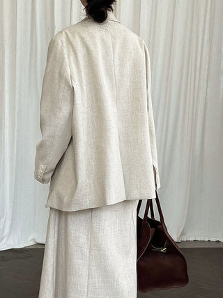 linen suit skirt