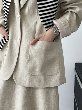 linen suit skirt
