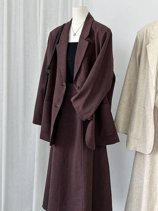 linen suit skirt