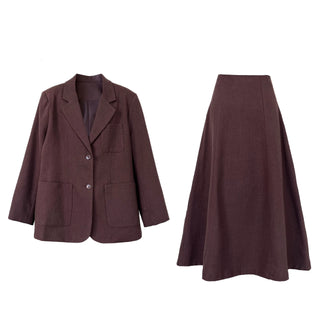 linen suit skirt