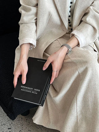 linen suit skirt