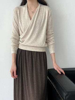 cross placket sweater