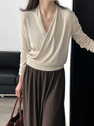 cross placket sweater