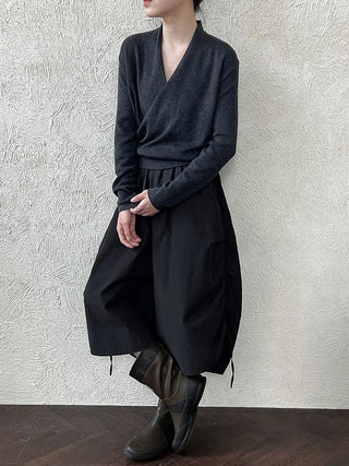 cross placket sweater